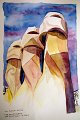 La Casa_Mila_sentinelles_aquarelle